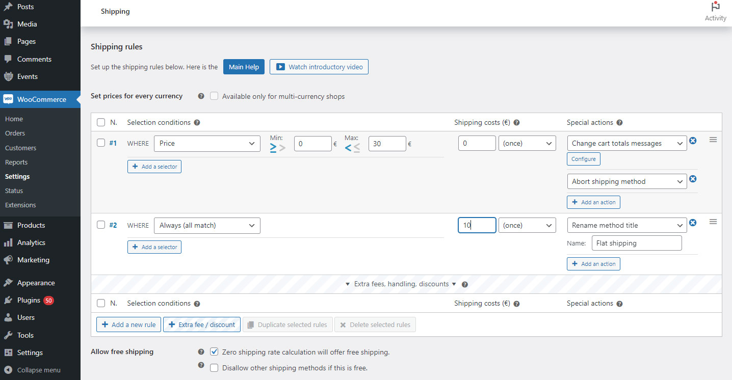 Set a conditional rule and add the special action for customize Cart Messages in WooCommerce