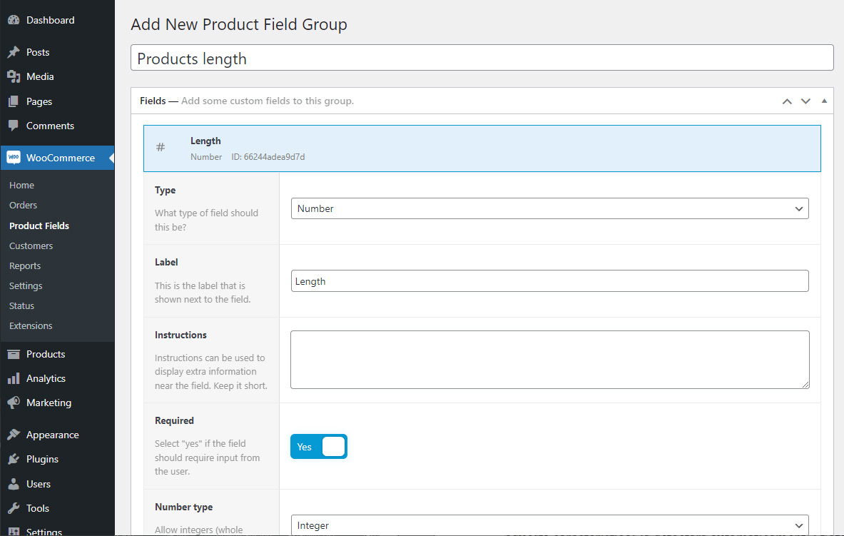 Defining an Advanced Product Field