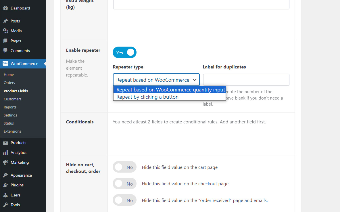 Number fields can be repeatable. This feature is supported also in Fish and Ships