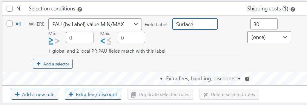 Getting custom fields by label.